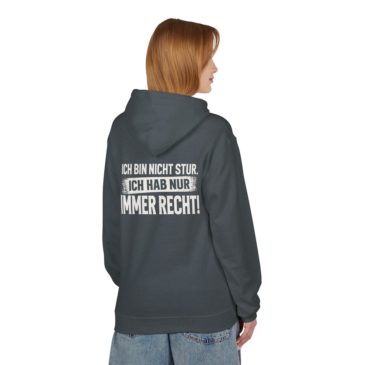 Softstyle Fleece Hoodie Unisex - Ich bin nicht stur