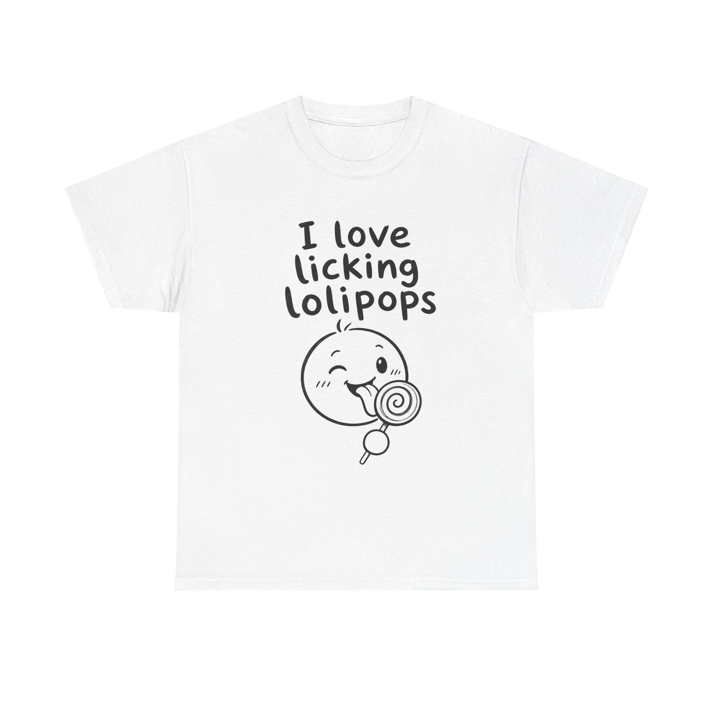 Baumwolle T-Shirt Unisex  - I love licking lolipops