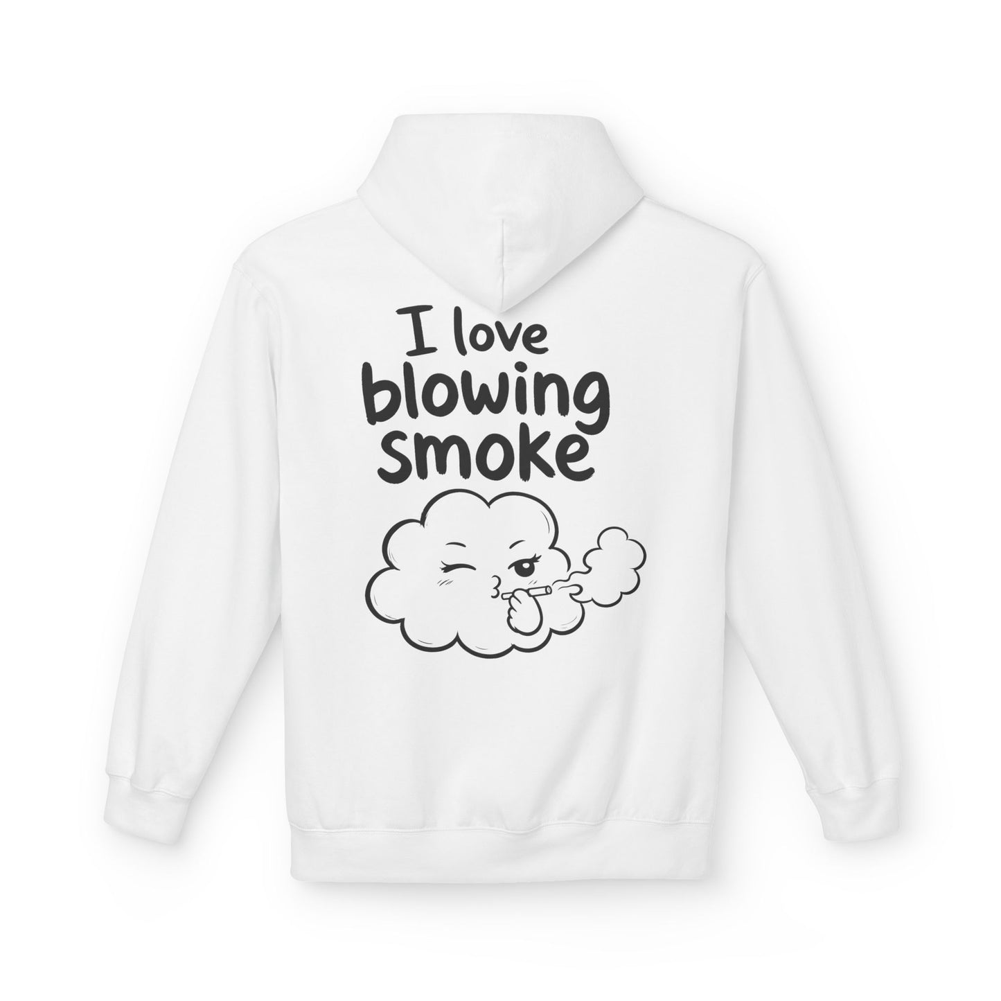 Softstyle Fleece Hoodie Unisex - I love blowing smoke