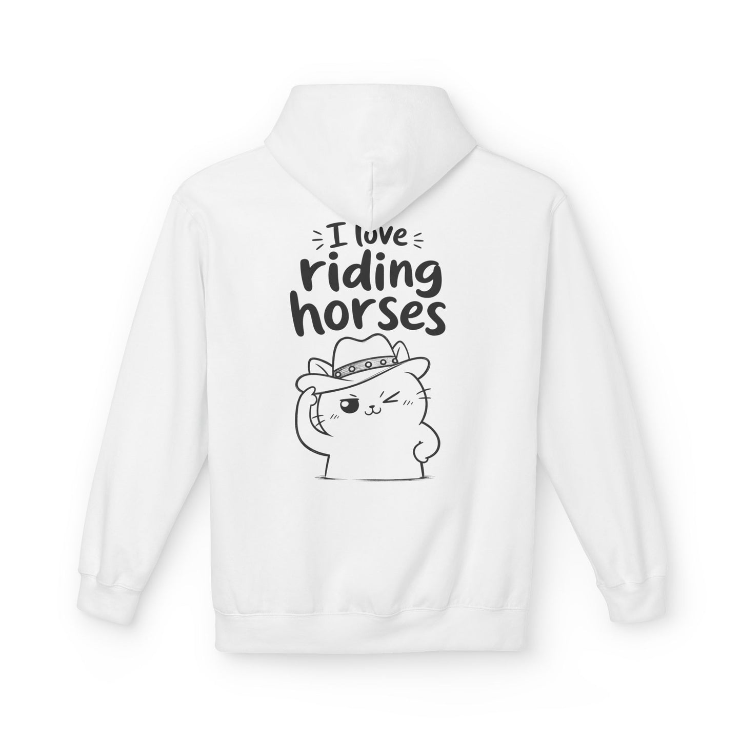 Softstyle Fleece Hoodie Unisex - I love riding horses