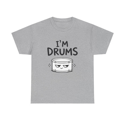 Cotton T-Shirt Unisex - I'm drums