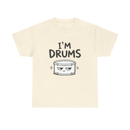 Cotton T-Shirt Unisex - I'm drums