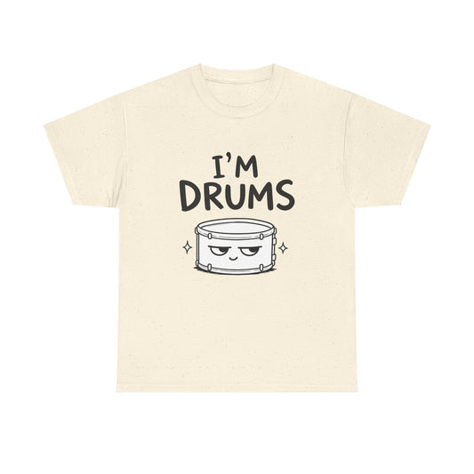 Cotton T-Shirt Unisex - I'm drums