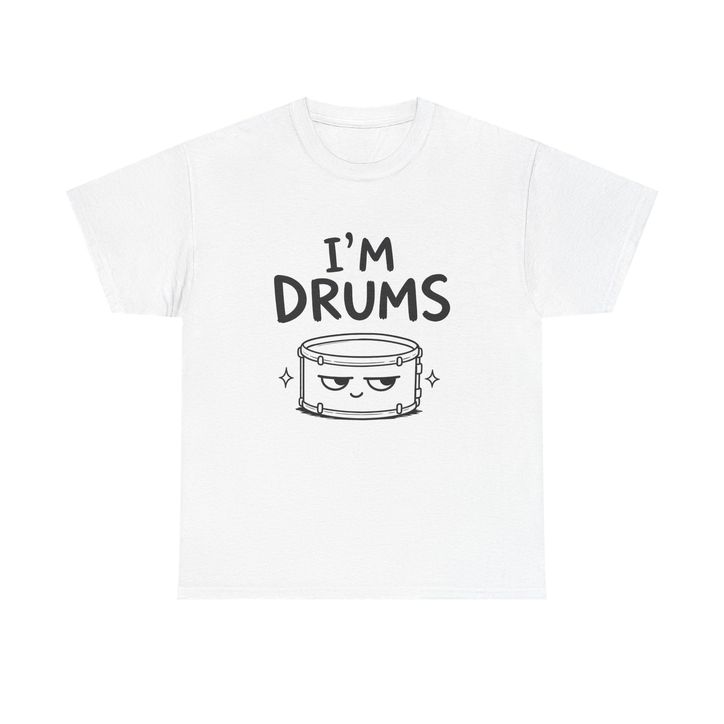 Cotton T-Shirt Unisex - I'm drums