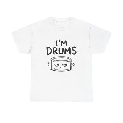 Cotton T-Shirt Unisex - I'm drums