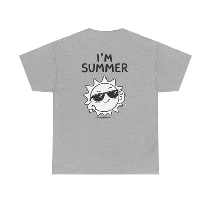 Baumwolle T-Shirt Unisex  - I'm summer (backprint)