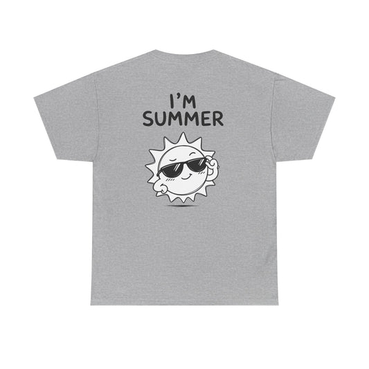 Cotton T-Shirt Unisex - I'm summer (backprint)