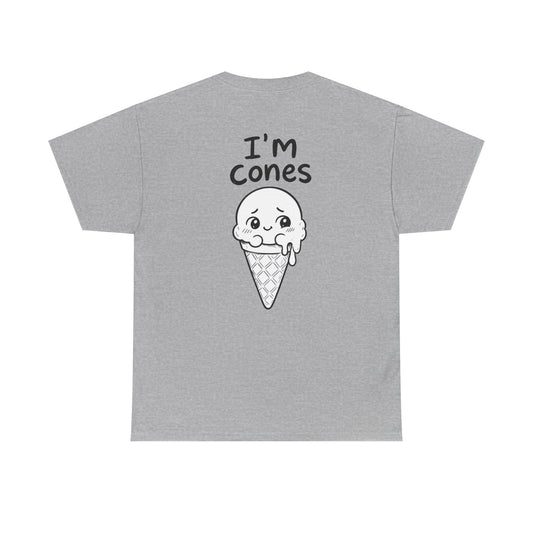 Cotton T-Shirt Unisex - I'm cones (back print)