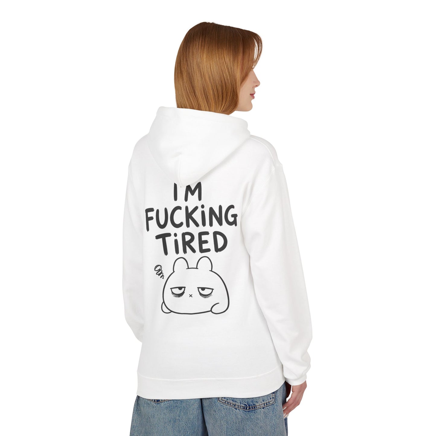 Softstyle Fleece Hoodie Unisex - I'm fcking tired