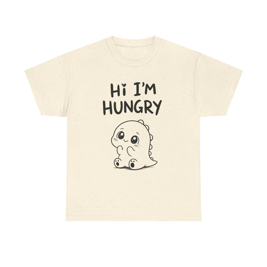 Cotton T-shirt Unisex - Hi I'm hungry