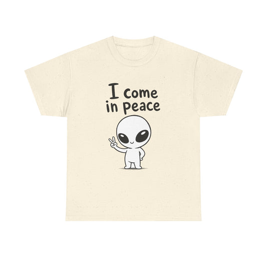 Cotton T-Shirt Unisex - I come in peace
