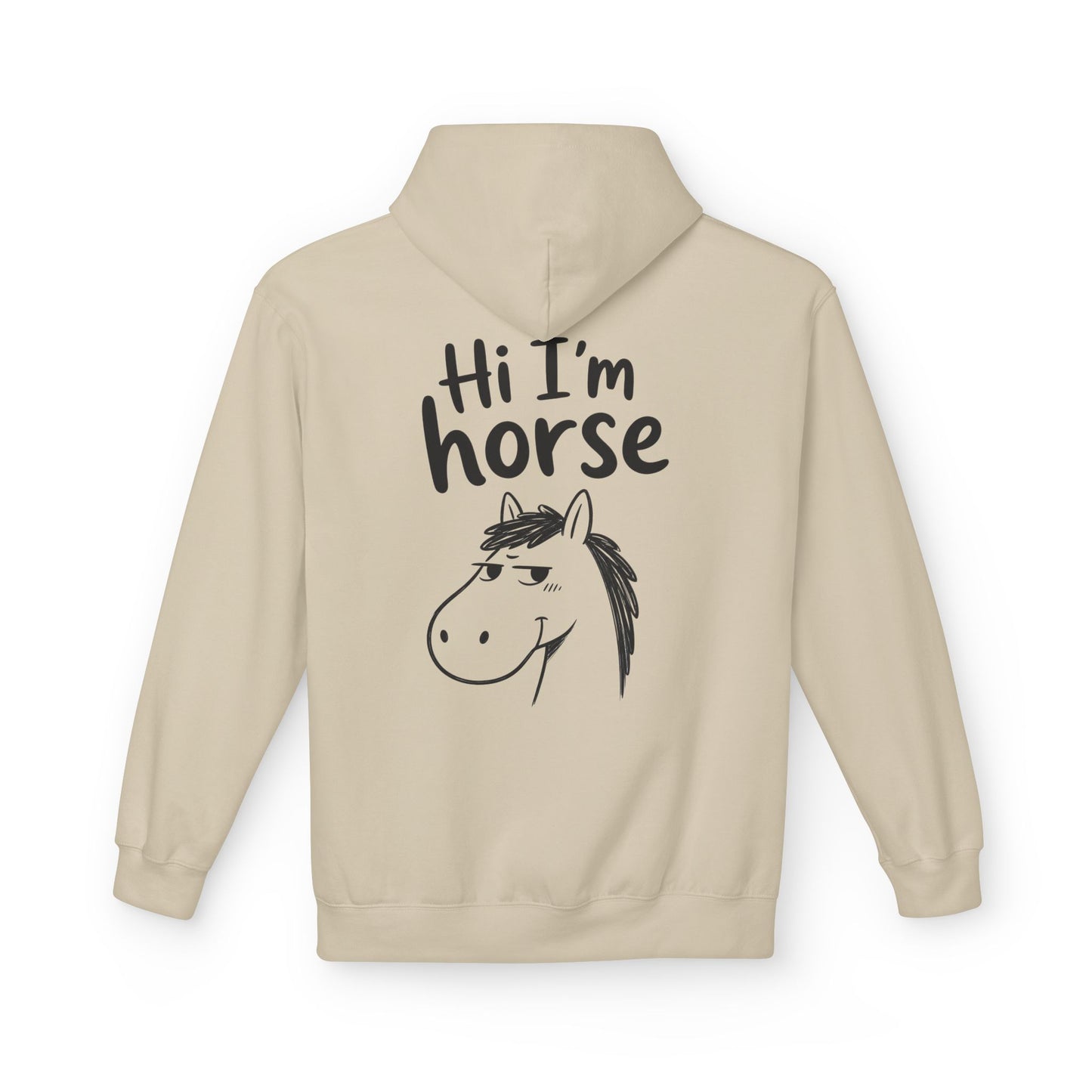 Softstyle Fleece Hoodie Unisex - Hi I'm horse