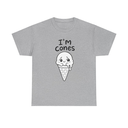 Baumwolle T-Shirt Unisex  - I'm cones
