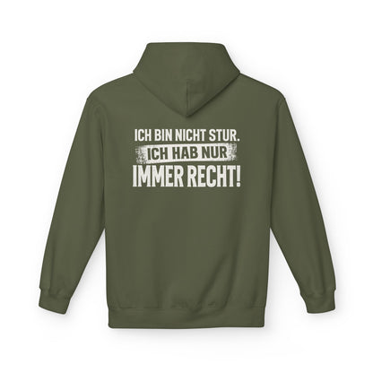 Softstyle Fleece Hoodie Unisex - Ich bin nicht stur