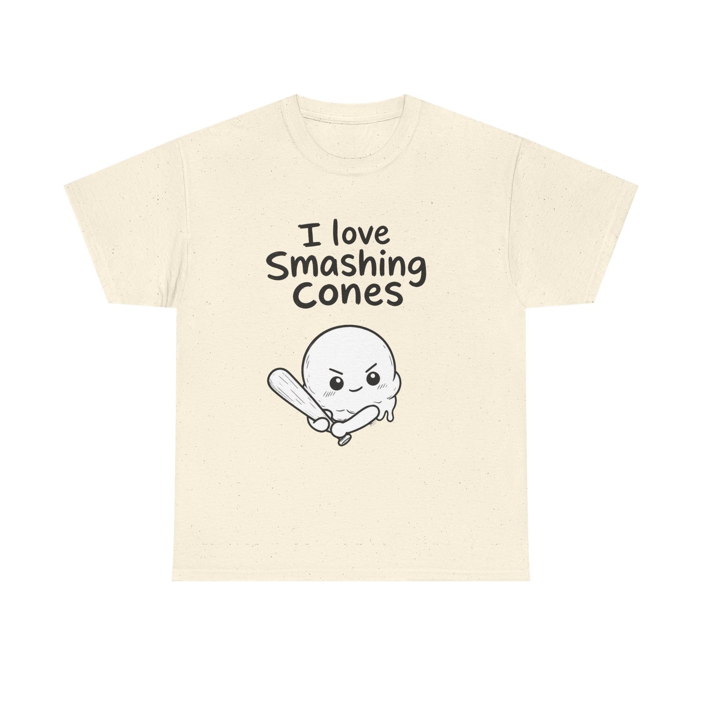 Cotton T-shirt Unisex - I love smashing cones