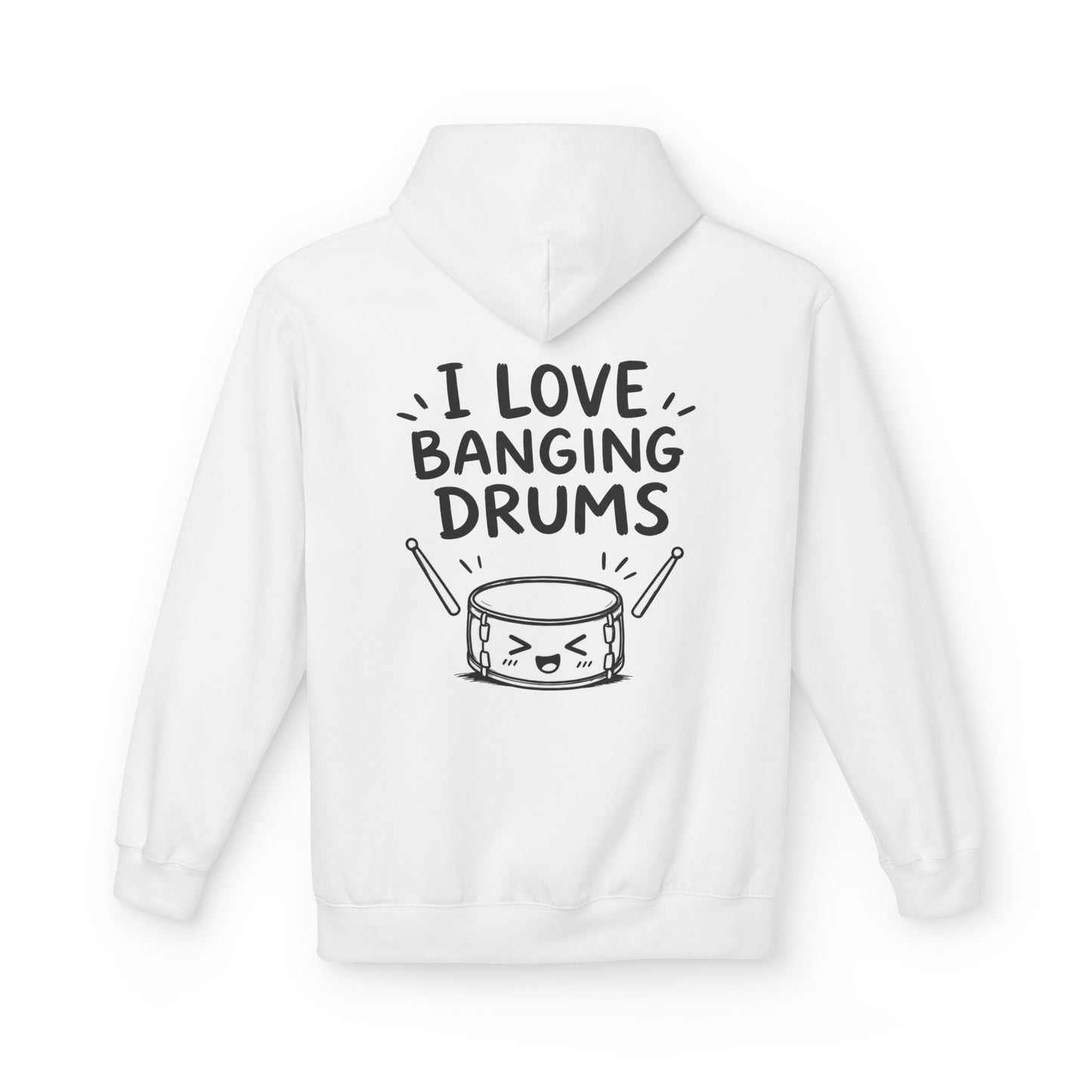Softstyle Fleece Hoodie Unisex - I love banging drums