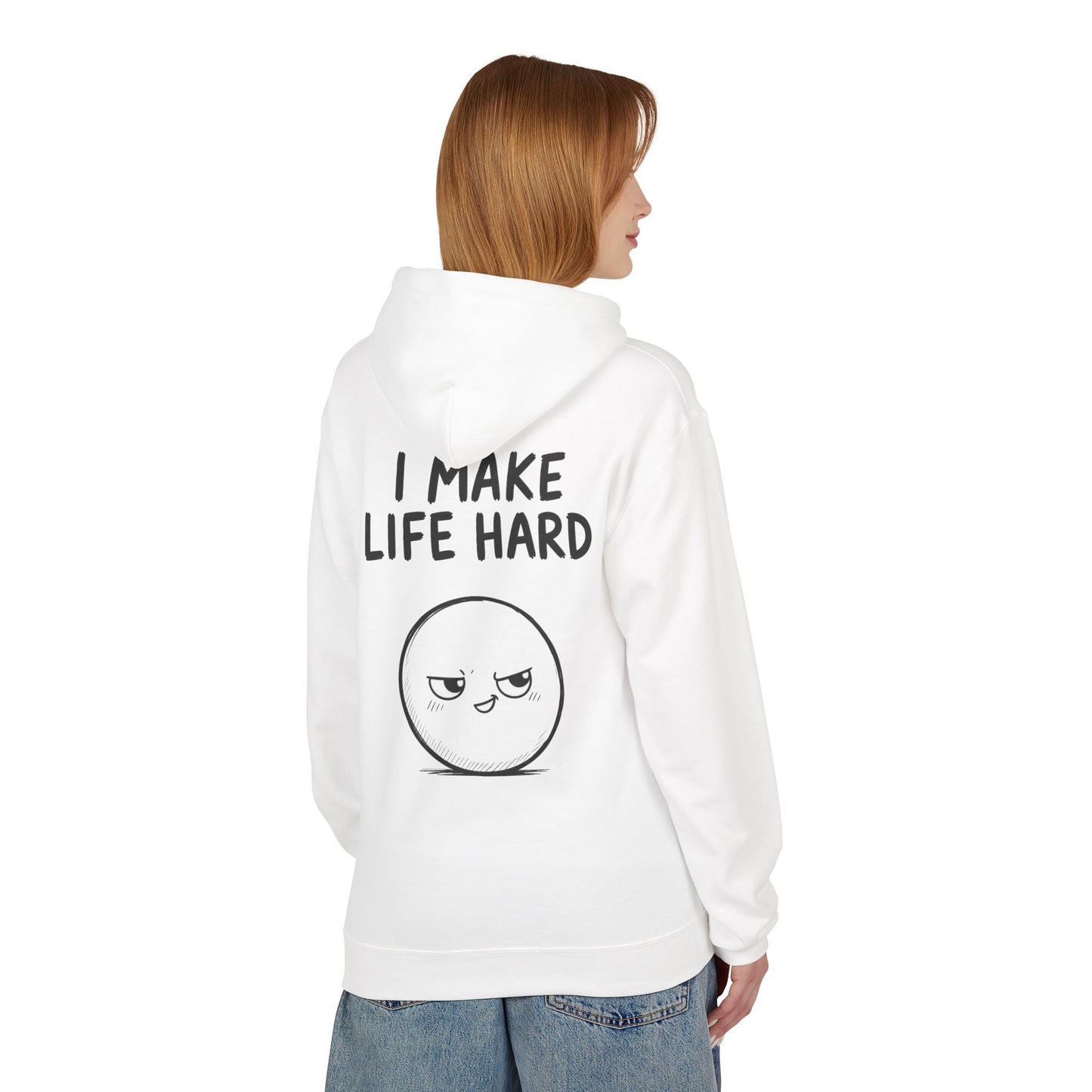 Softstyle Fleece Hoodie Unisex - I make life hard