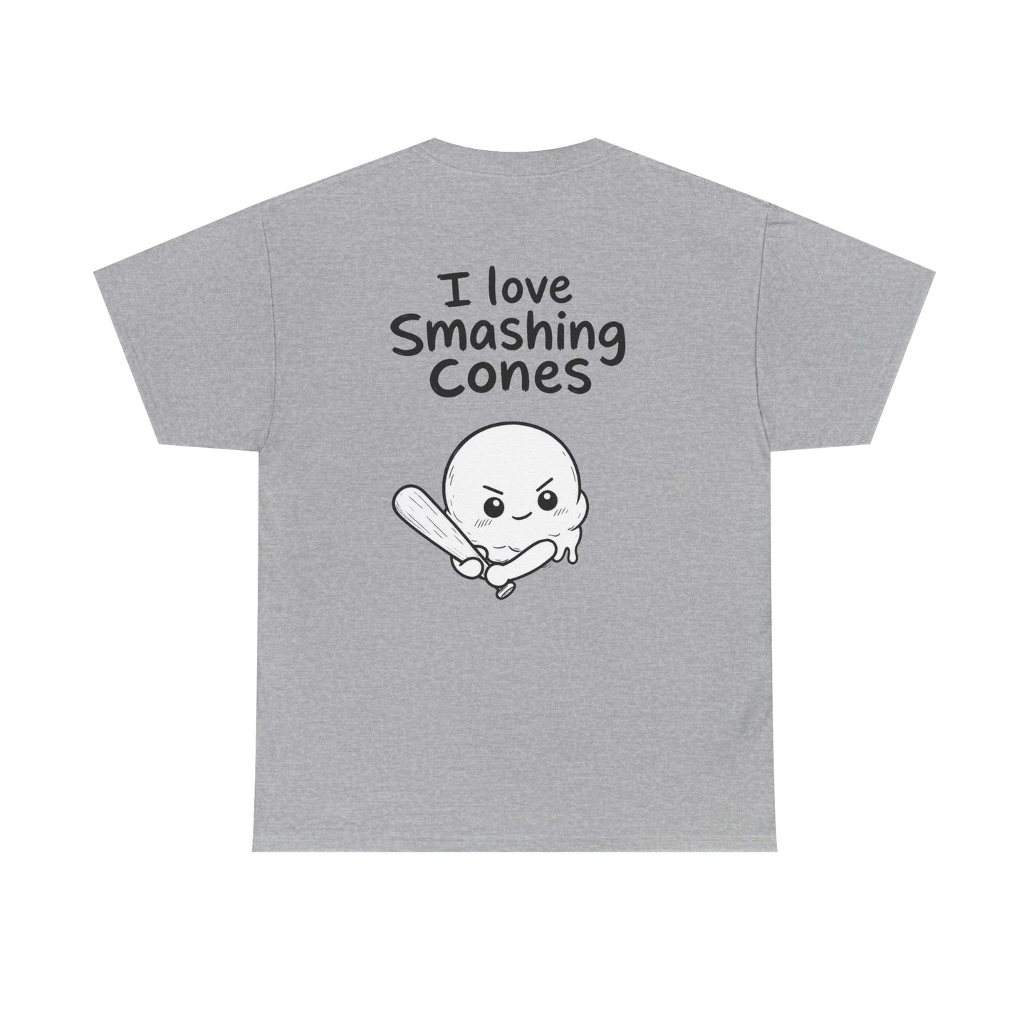 Baumwolle T-Shirt Unisex  - I love smashing cones (backprint)