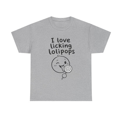 Baumwolle T-Shirt Unisex  - I love licking lolipops