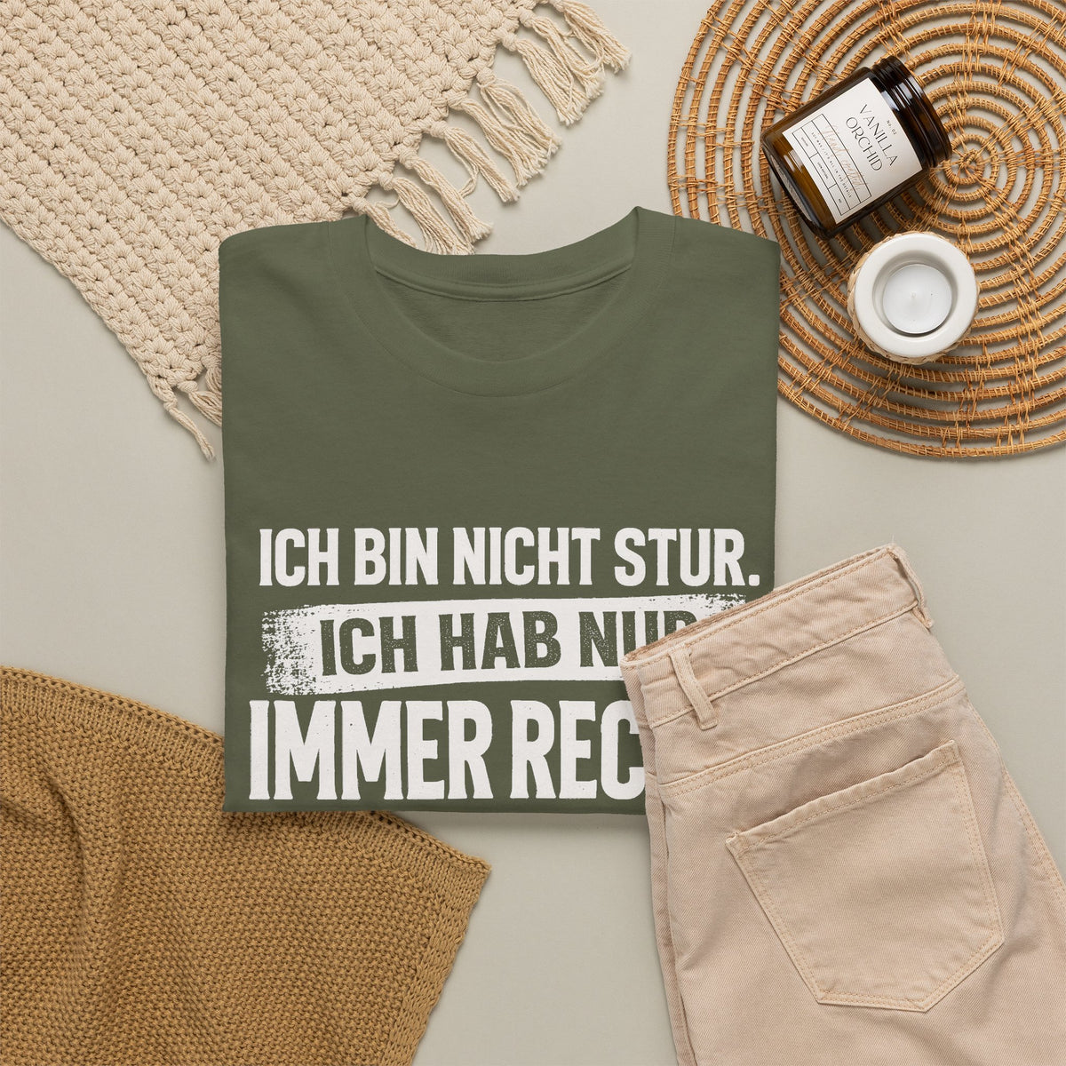 Baumwolle T-Shirt Unisex - Ich bin nicht stur
